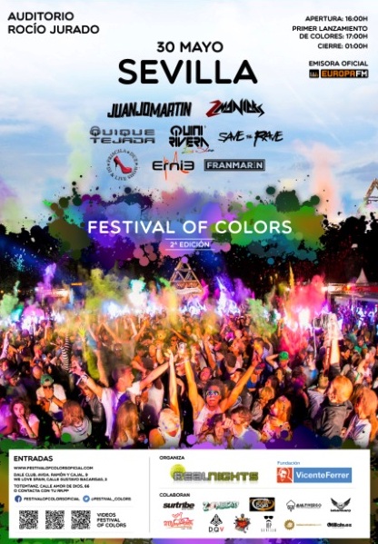 Cartel del Festival Of Colors, Sevilla 2015
